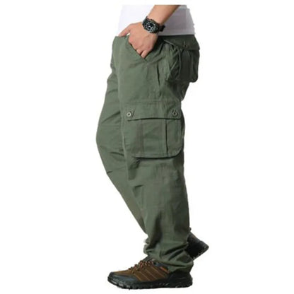 Men's Cargo Pants Casual Multi Pockets Military Tactical Pants Male Outwear Loose Straight slacks Long Trousers Plus size 29-44