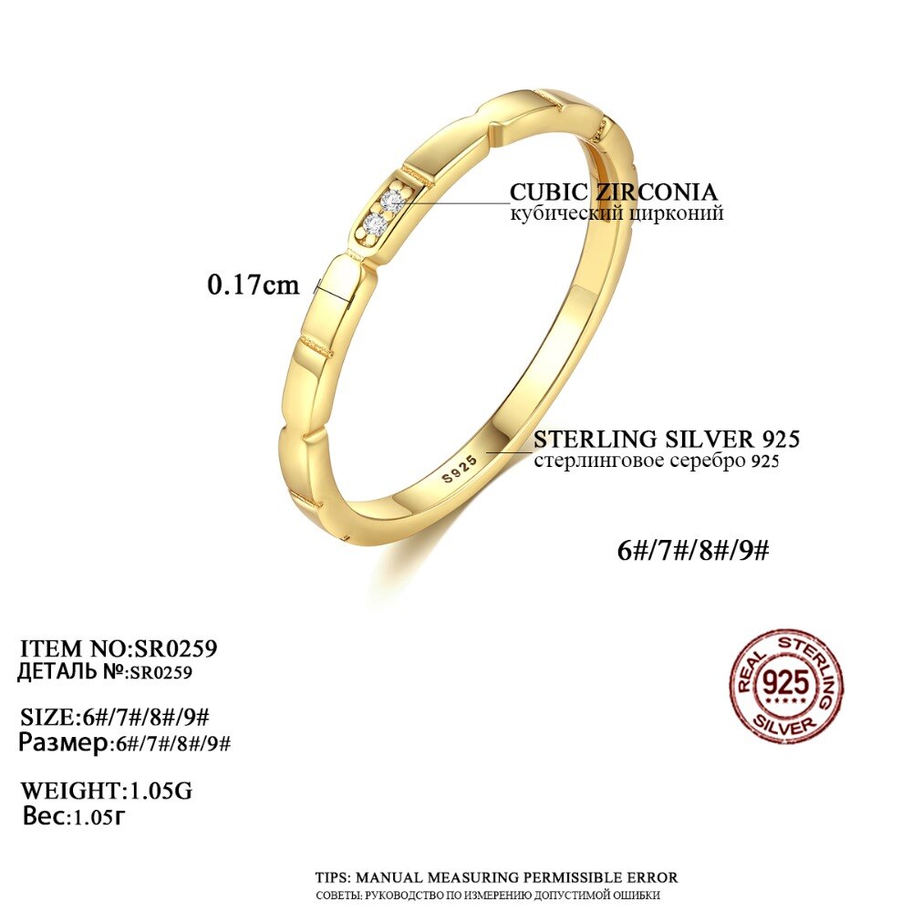 Trendy Wedding Rings Crafted from 925 Sterling Silver, Featuring Twin Small Cubic Zirconia Stones Set in 18K Gold Plating
