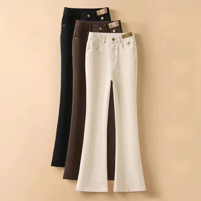 Women Fashion Flare Jeans/Versatile Ladies Trousers