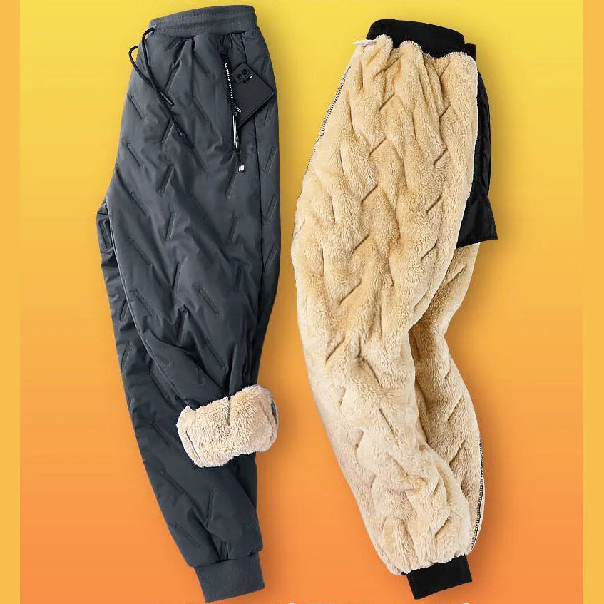 Men Winter Warm Lambs wool/Thicken Sweatpants Outdoors Trousers