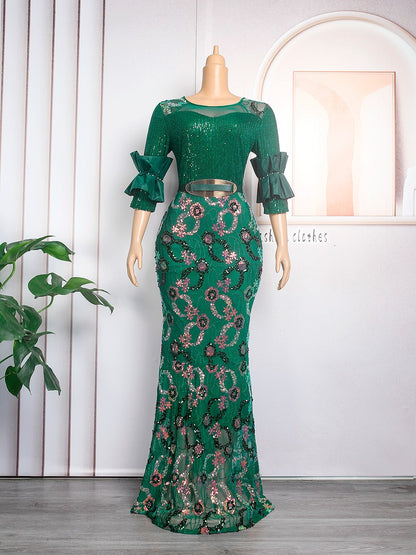 Turkey Plus Size Elegant Turkey Sequin Party Dresses for Ladies