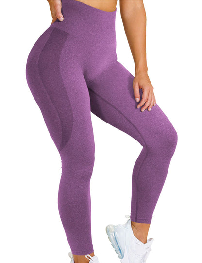 Ladies Hot Style Seamless Jacquard Cropped Yoga/Fitness Pants